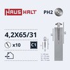 Savisriegiai Haushalt, DIN 14566, 4,2 x 65/31 mm, 10 vnt.