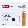 Haushalt Sourcing SELF SCREW 4.2X22 METAL WOOD ZN 25PCS