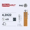 Haushalt Sourcing SELF SCREW 4.2X22 METAL WOOD ZN 25PCS