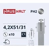 Savisriegiai Haushalt, DIN 14566, 4,2 x 51/31 mm, 10 vnt.
