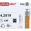 Savisriegiai Haushalt, DIN 14566, 4,2 x 19 mm, 30 vnt.