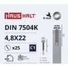 Grąžtas Haushalt Ajmaker SELF SCREW 4,8X22 DIN7504K ZN 25PCS
