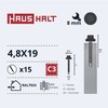 Haushalt „Memorysolution“ savisriegis sandariklis 4,8X19 MET+EPDM RAL7024 15 vnt.
