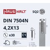 Savisriegiai Haushalt, DIN 7504N, 4,2 x 13 mm, 30 vnt.