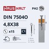 Savisriegiai Haushalt, DIN 7504O, 4,8 x 38 mm, 15 vnt.