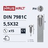 Savisriegiai Haushalt, DIN 7981C, 5.5 x 32 mm, 15 vnt.
