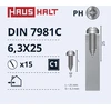 Savisriegiai Haushalt, DIN 7981C, 6.3 x 25 mm, 15 vnt.