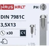 Savisriegiai Haushalt, DIN7981C, 3.5 x 13 mm, 30 vnt.