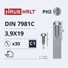 Savisriegiai Haushalt, DIN7981C, 3,9 x 19 mm, 30 vnt.