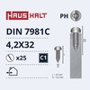 Savisriegiai Haushalt, DIN7981C, 4.2 x 32 mm, 25 vnt.