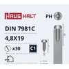 Savisriegiai Haushalt, DIN7981C, 4,8 x 19 mm, 30 vnt.