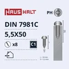 Savisriegiai Haushalt, DIN7981C, 5,5 x 50 mm, 8 vnt.