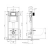 Hanging toilet set concealed Cersanit S701-759. 20x50 cm