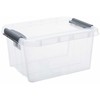 Plastikinė dėžė fiksuojamu dangčiu Pro Box Plast Team 32L permatoma