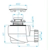 Plastbrno Sifonas dušas EWN0540 50/40 Inox