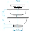 Plastbrno Praustuvės sifonas EDVA 000 115 1 1/2"