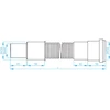 Plastbrno Flexy Lanksti jungtis H50 K50 40mm, L=750mm