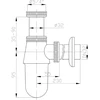 Plastbrno Sifonas EMCR001 Hromuotas 1 1/4" / 32mm
