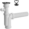 Plastbrno Sifonas virtuvei 1 1/2X50mm su išleidimo anga (Balta/Mėlyna)