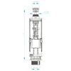 Plastbrno WC nuleidimo mechanizmas OVDC001 Dvigubas mygtukas, chromuotas