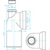 Plastbrno WC jungtis su atšaka 110/50mm 90°