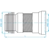 Plastbrno WC jungtis Flexi 210-330mm