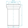 WC jungtis PLASTBRNO KP25000 Tiesi 250mm