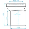 Plastbrno Wc jungtis KE15000 Ekscentrinis