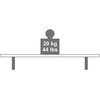 Lentynos laikiklis Dolle Cast, 170x60 mm, pilka