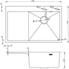 Virtuvinė kriauklė NT AB 780x510mm Nerūdijančio plieno Satino apdaila