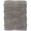 Pledas Domoletti Jacquard Sherpa, šviesiai pilkas, 130 cm x 160 cm