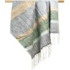 Pledi Domoletti TH22097, dzeltena krās./zaļa krās./pelēka krās., 125 cm x 150 cm