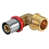 Presējams līkums TDM Brass 1675, 26mm x 3/4", misiņš