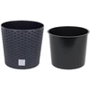 Vazonas su įdėklu 4,75/4 l D200xH190 mm antracitas RATO ROUND Prosperplast