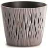 Prosperplast Gėlių vazonas Sandy Round 22x26cm, tamsiai rudas