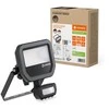 Ledvance 6-8W LED prožektorius FL 10 GEN4, juodas, 4000K, IP65, su judesio davikliu