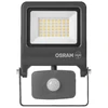 Prožektors ar kustības sensoru, stiprināms pie sienas Osram Endura, 50 W, 5250 lm, 4000 °K, IP44, pelēka