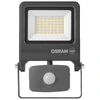 Prožektors ar kustības sensoru, stiprināms pie sienas Osram Endura, 50 W, 5250 lm, 4000 °K, IP44, pelēka