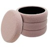 Pufs Domoletti Round, rozā krās., 37 cm x 37 cm x 40 cm