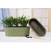 Puķu pods Domoletti M-18C26, spw, 26 cm x 13 cm, zaļa