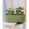 Greenship Gėlių vazonas Domoletti M-18C32, žydras, 32 cm x 16 cm, žalias