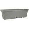 Puķu pods Domoletti TBTISB40-125, plastmasa, 40 cm x 17 cm, pelēka krās.