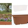 Puķu pods Domoletti TBTISB50-110, plastmasa, 50 cm x 17 cm, balta krās.