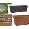 Puķu pods Domoletti TBTISB60-120, plastmasa, 60 cm x 17 cm, pelēka krās.
