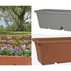 Puķu pods Domoletti TBTISB60-125, plastmasa, 60 cm x 17 cm, pelēka krās.