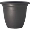 Puķu pods Domoletti TE000018-120, plastmasa, melna krās./pelēka krās.