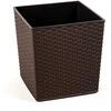 Lamela Gėlių vazonas Juka Rattan Tamsiai rudas 310x300x300mm