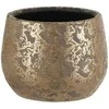 MICA Keraminis vazonas CLEMENTE, aukso spalvos, 16,5 x 13 cm