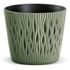 Vazonas SANDY ROUND ECO WOOD su įdėklu 3 L D189xH165 mm žalia sp. Prosperplast