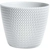 Prosperplast Dekoratyvinis gėlių vazonas Splofy D18.7cm H15.8cm plastikinis/baltas